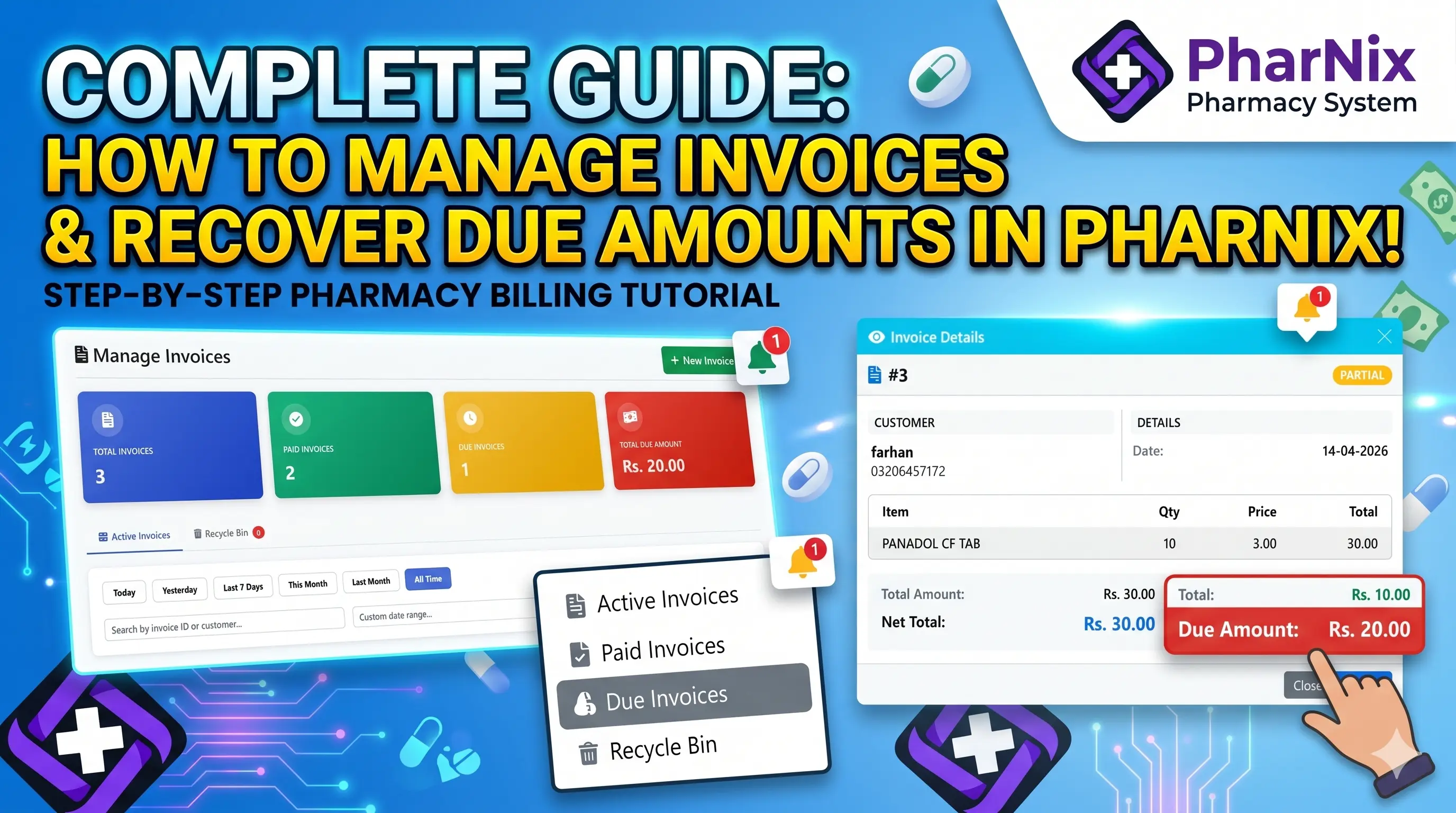How to Manage Invoices in PharNix: A Complete Guide to Pharmacy Billing