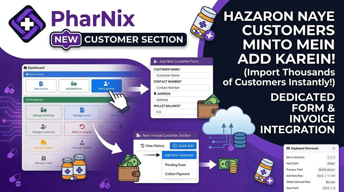 PharNix Guide: How to Add New Customers in Pharmacy Software