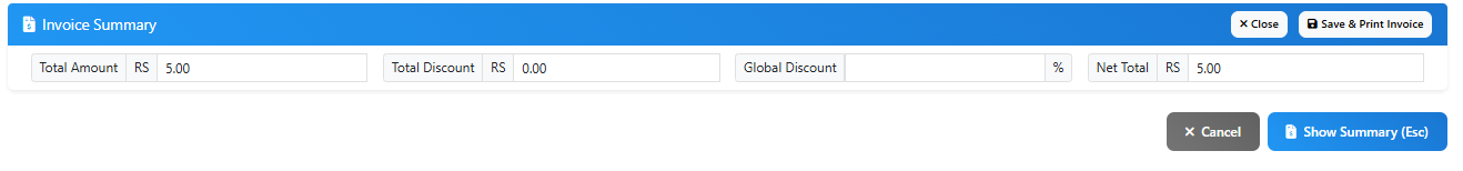 Invoice Summary